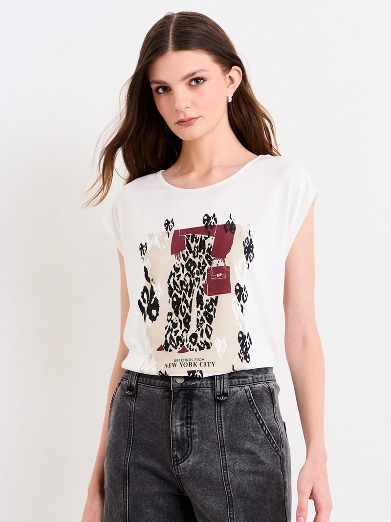 POLERA MUJER IO ESTAMPADA