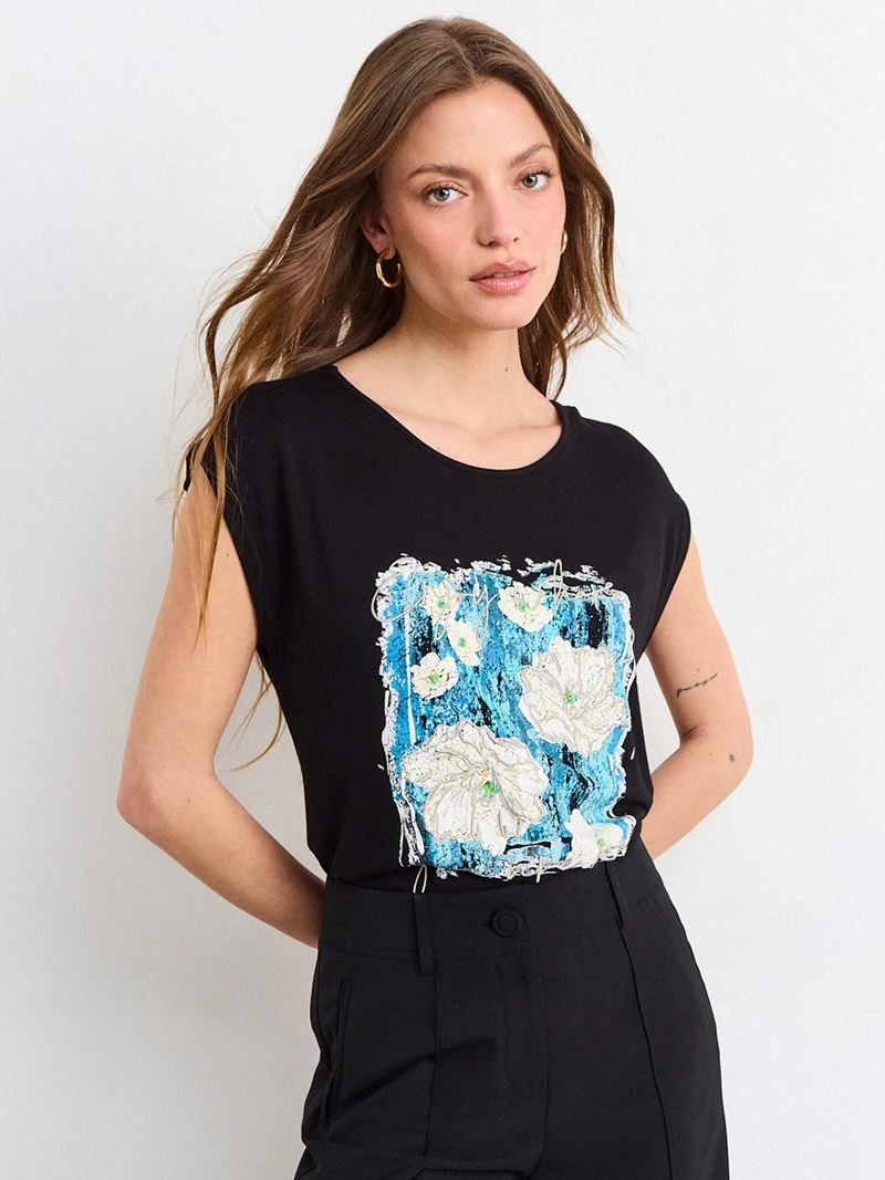 POLERA MUJER IO ESTAMPADA