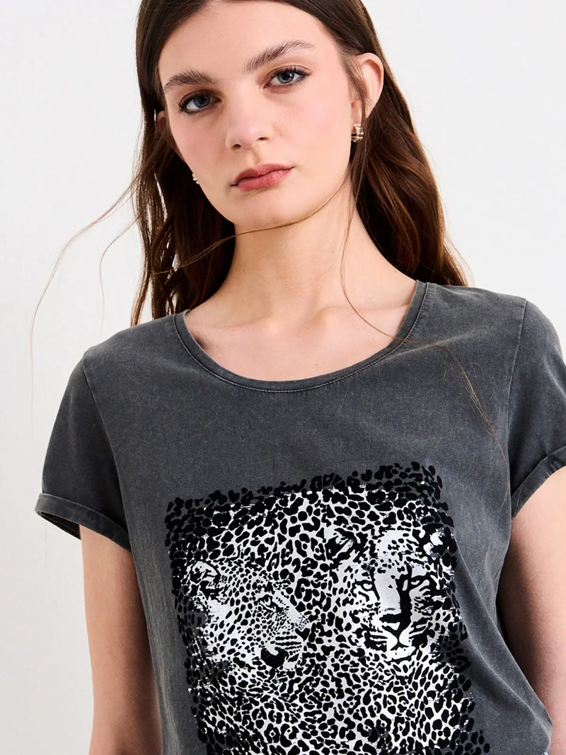 POLERA MUJER IO ALGODÓN ESTAMPADA - 3