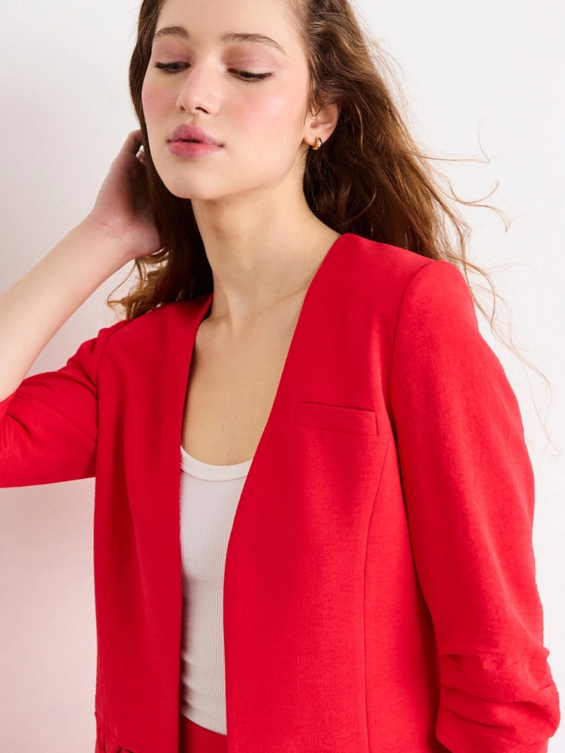 BLAZER MUJER IO SIN SOLAPA MANGA 3/4 - 3