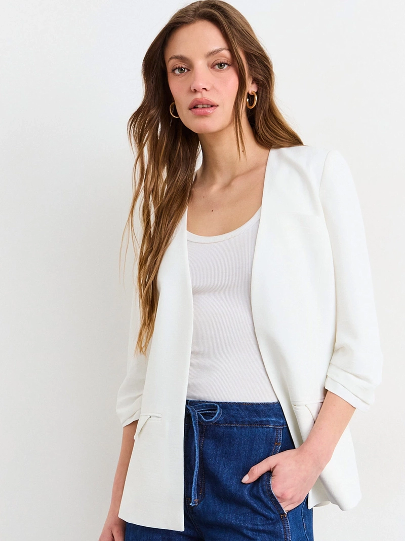 BLAZER MUJER IO SIN SOLAPA MANGA 3/4 - 1