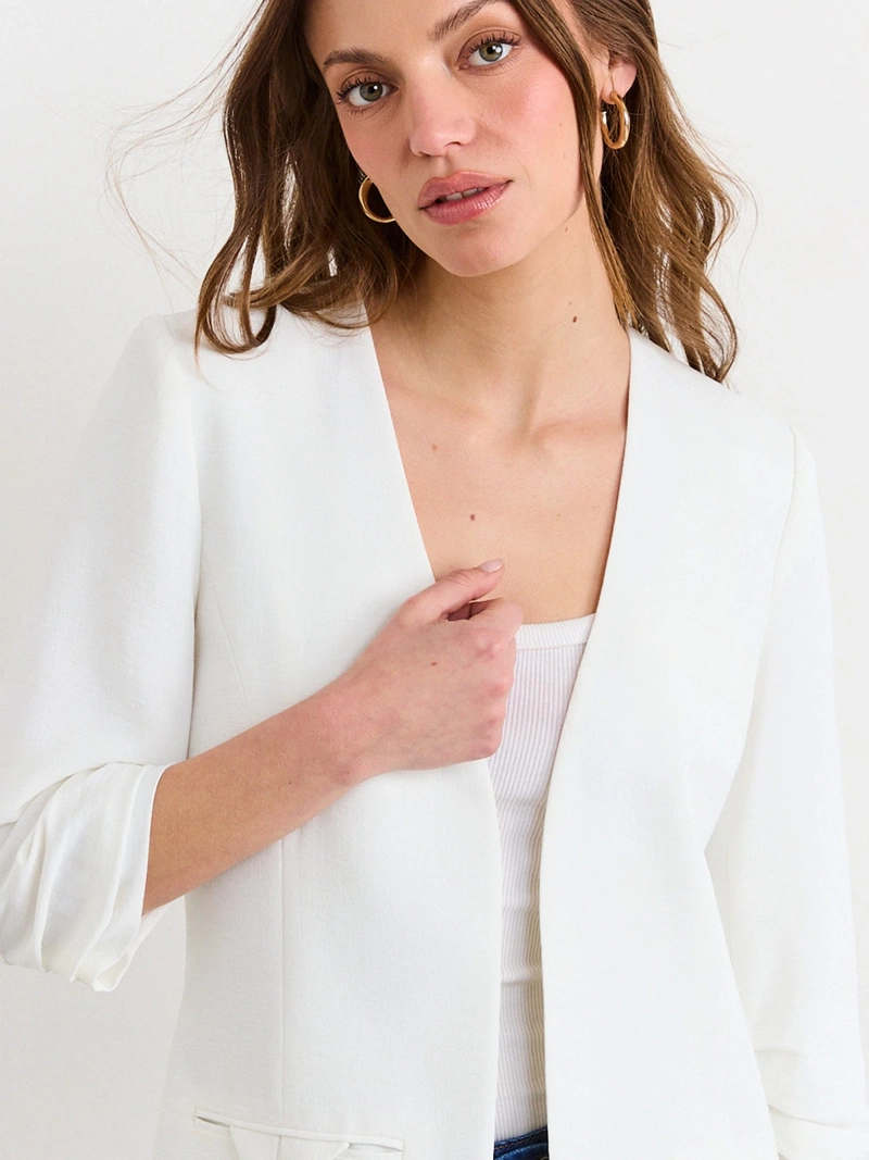 BLAZER MUJER IO SIN SOLAPA MANGA 3/4 - 3