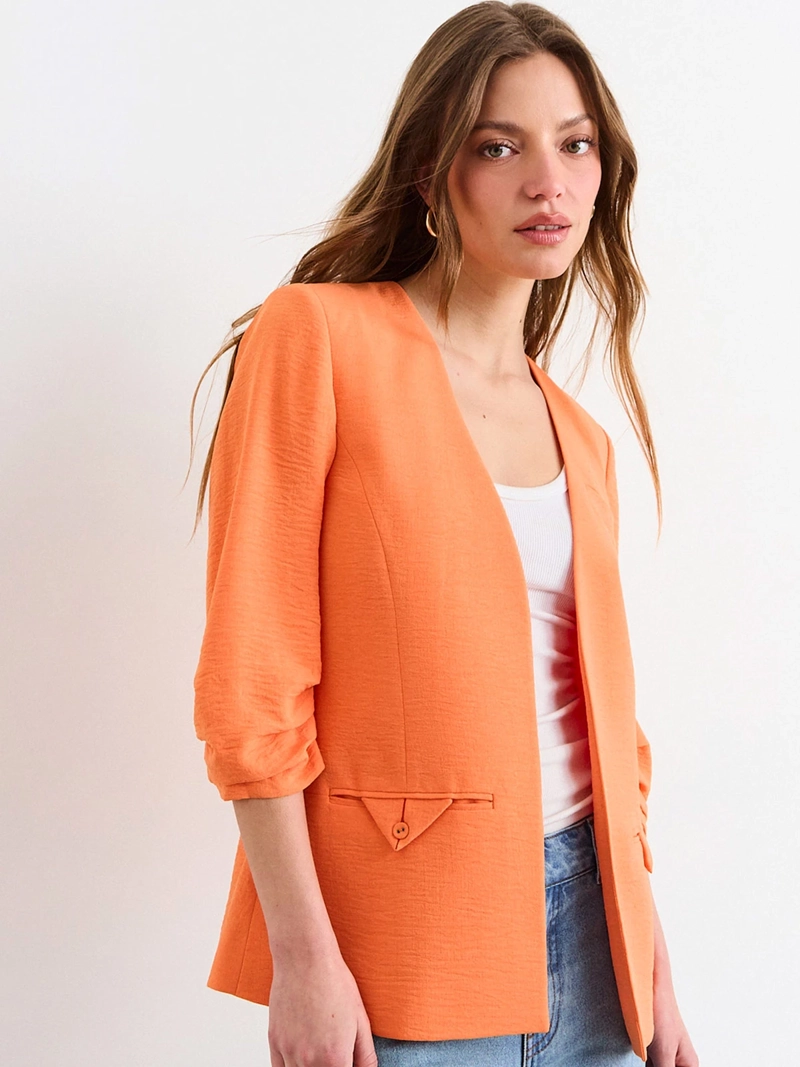 BLAZER MUJER IO SIN SOLAPA MANGA 3/4