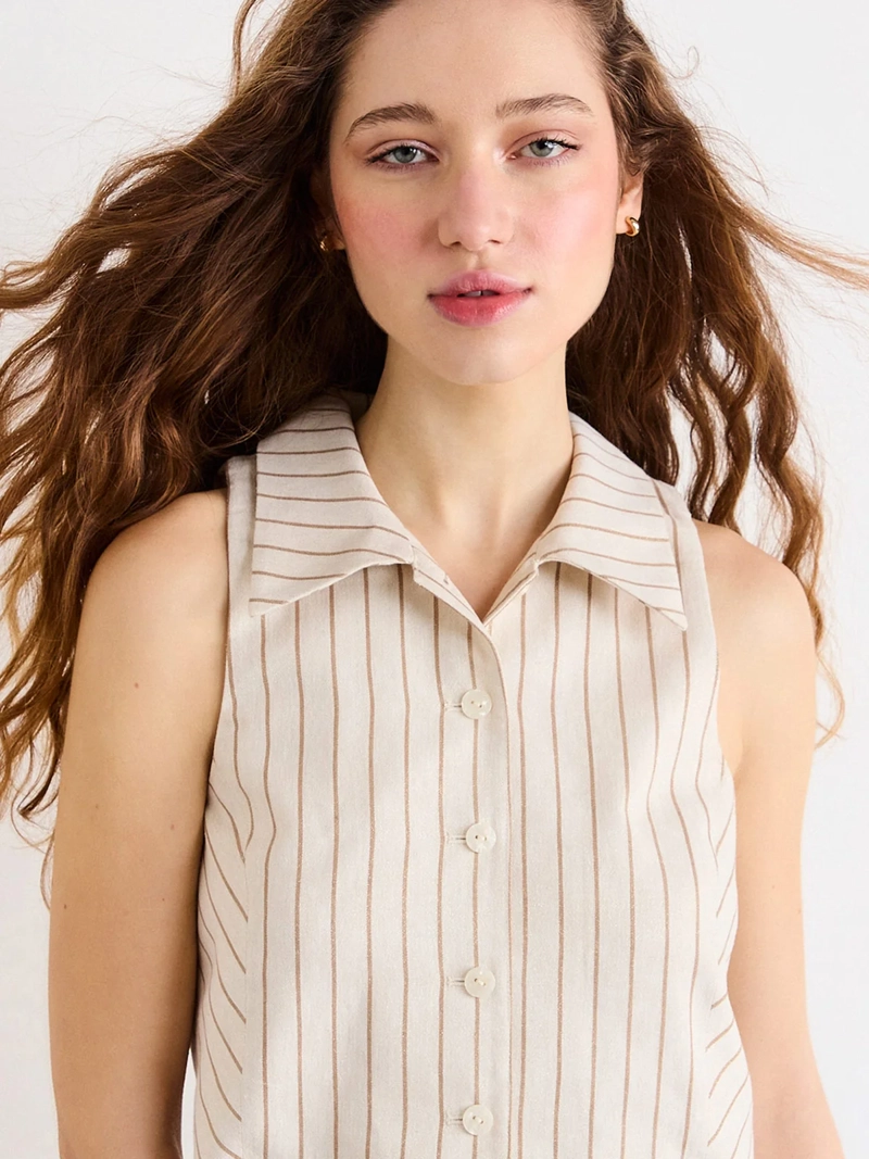GILET MUJER IO LINO LISO - 3