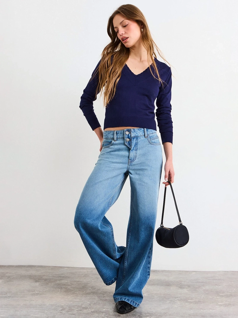 SWEATER MUJER IO BÁSICO ESCOTE NUBE - 4