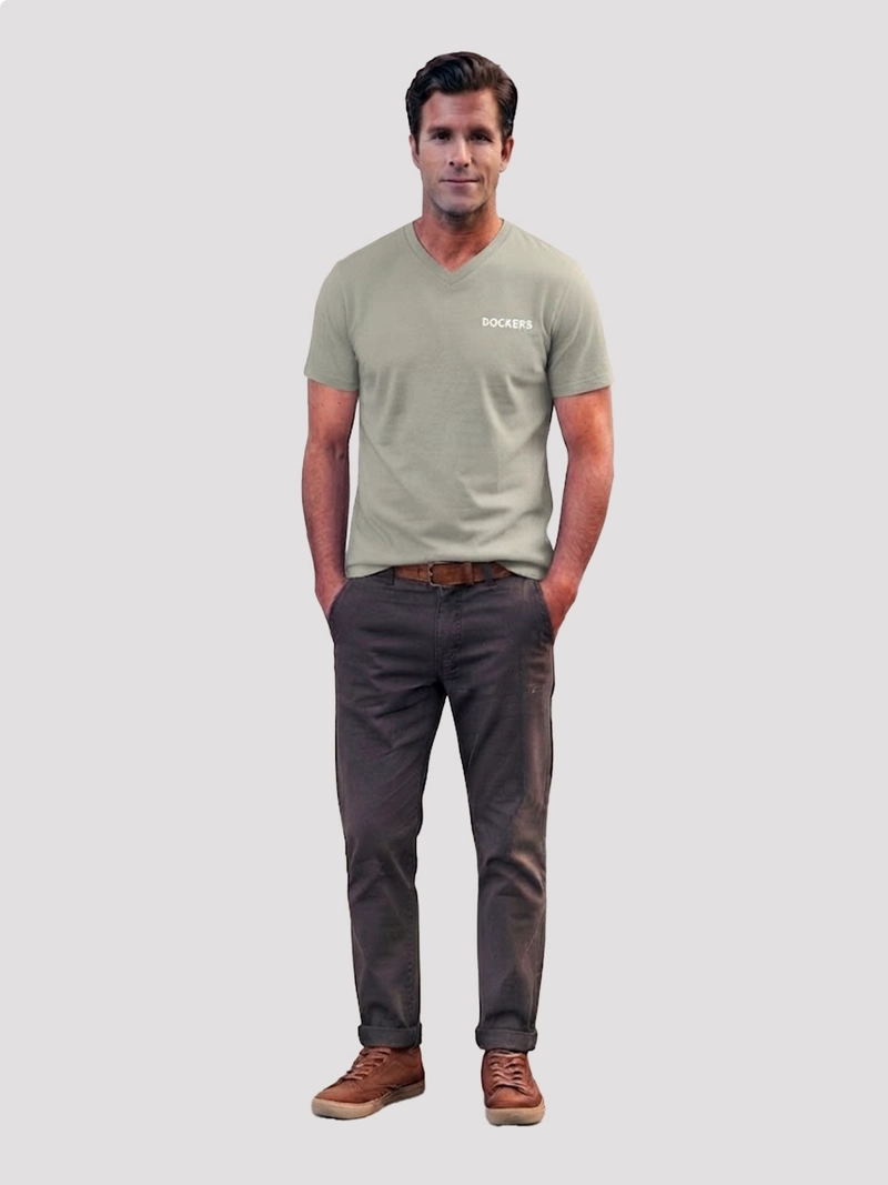 POLERA HOMBRE DOCKERS ALGODÓN CUELLO REDONDO - 1
