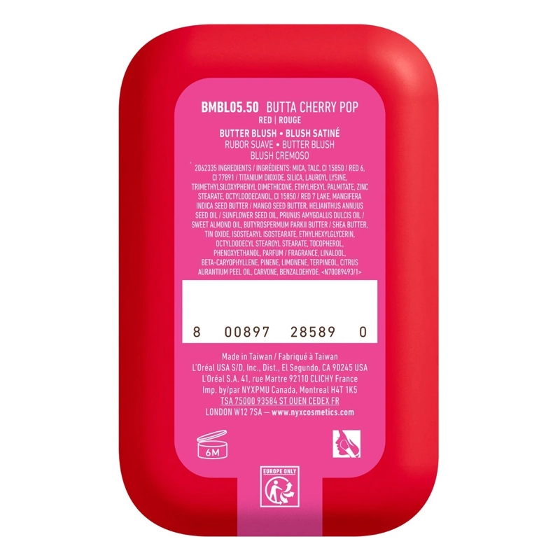 RUBOR NYX BUTTERMELT BLUSH BUTTA CHERRY POP - 4
