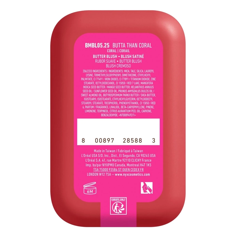 RUBOR NYX BUTTERMELT BLUSH BUTTA THAN CORAL - 4