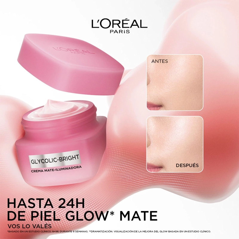 CREMA ILUMINADORA LOREAL GLYCOLIC BRIGHT 50ML - 3