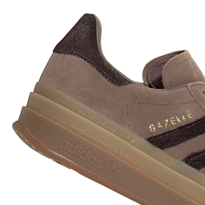 ZAPATILLAS MUJER ADIDAS ORIGINALS URBANAS CAFÉ GAZELLE BOLD CUERO - 8