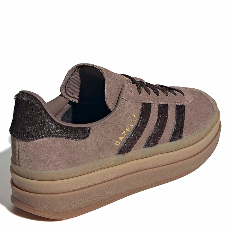 ZAPATILLAS MUJER ADIDAS ORIGINALS URBANAS CAFÉ GAZELLE BOLD CUERO - 4