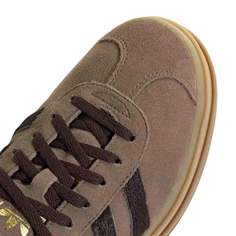 ZAPATILLAS MUJER ADIDAS ORIGINALS URBANAS CAFÉ GAZELLE BOLD CUERO - 7