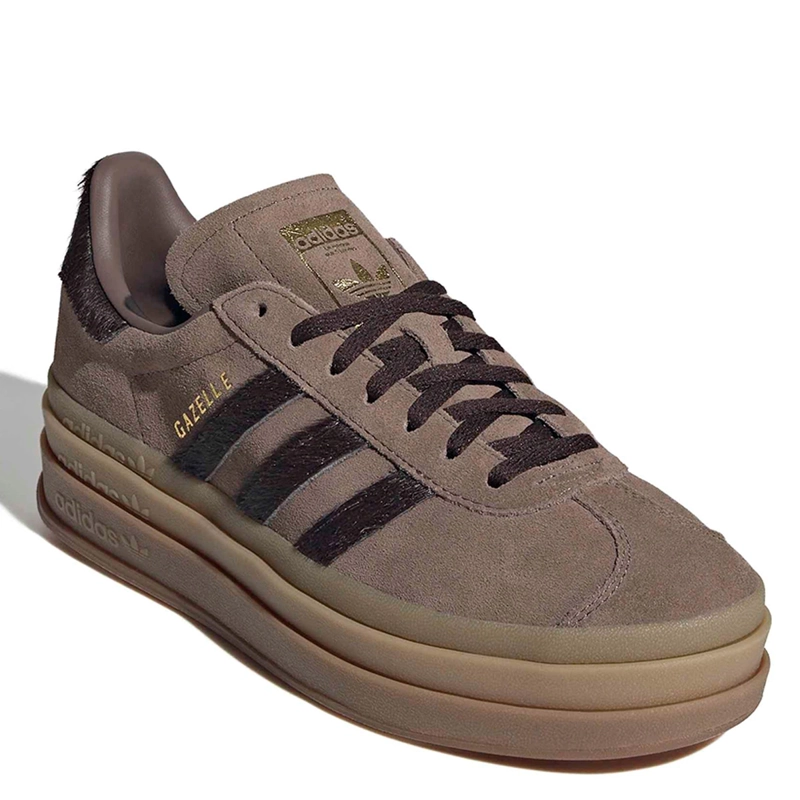 ZAPATILLAS MUJER ADIDAS ORIGINALS URBANAS CAFÉ GAZELLE BOLD CUERO - 2
