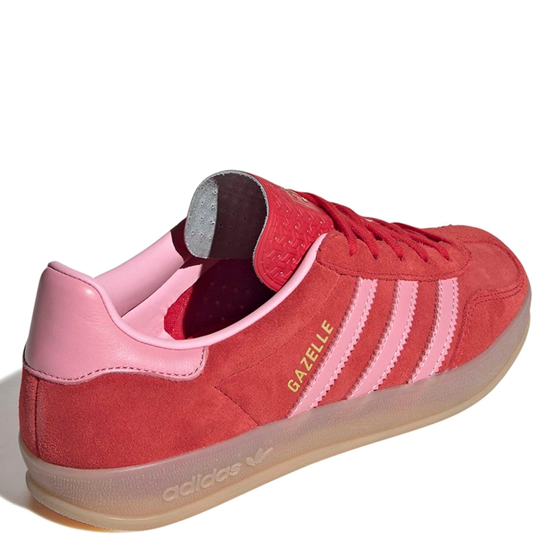 ZAPATILLAS MUJER ADIDAS ORIGINALS URBANAS ROJO GAZELLE INDOOR CUERO - 4