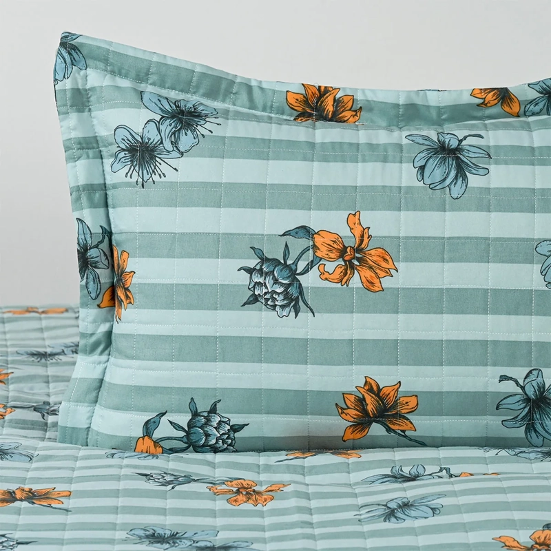 QUILT AMERICAN FAMILY MYRA 1.5 PLAZAS CELESTE - 3