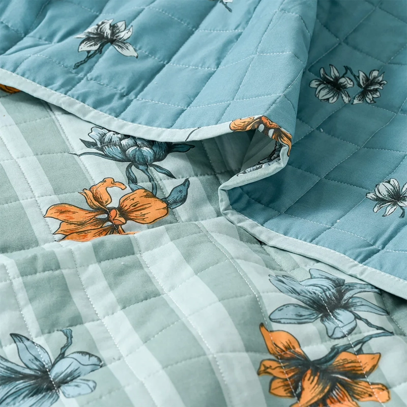 QUILT AMERICAN FAMILY MYRA 1.5 PLAZAS CELESTE - 4