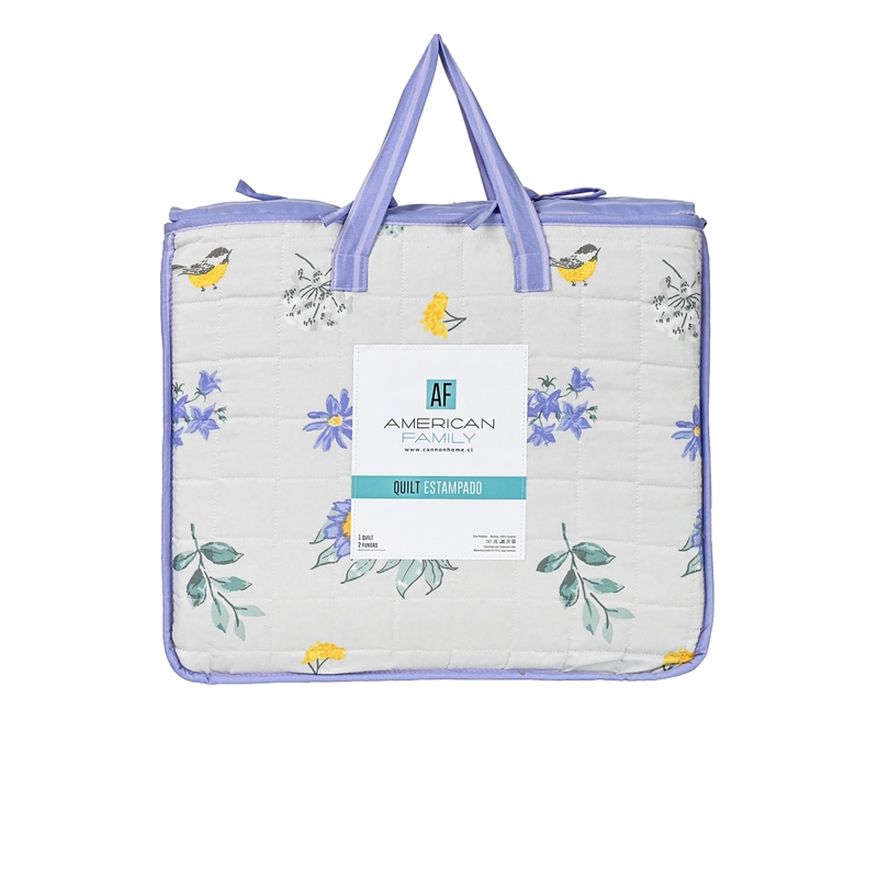 QUILT AMERICAN FAMILY NADINE 1.5 PLAZAS BLANCO  - 5