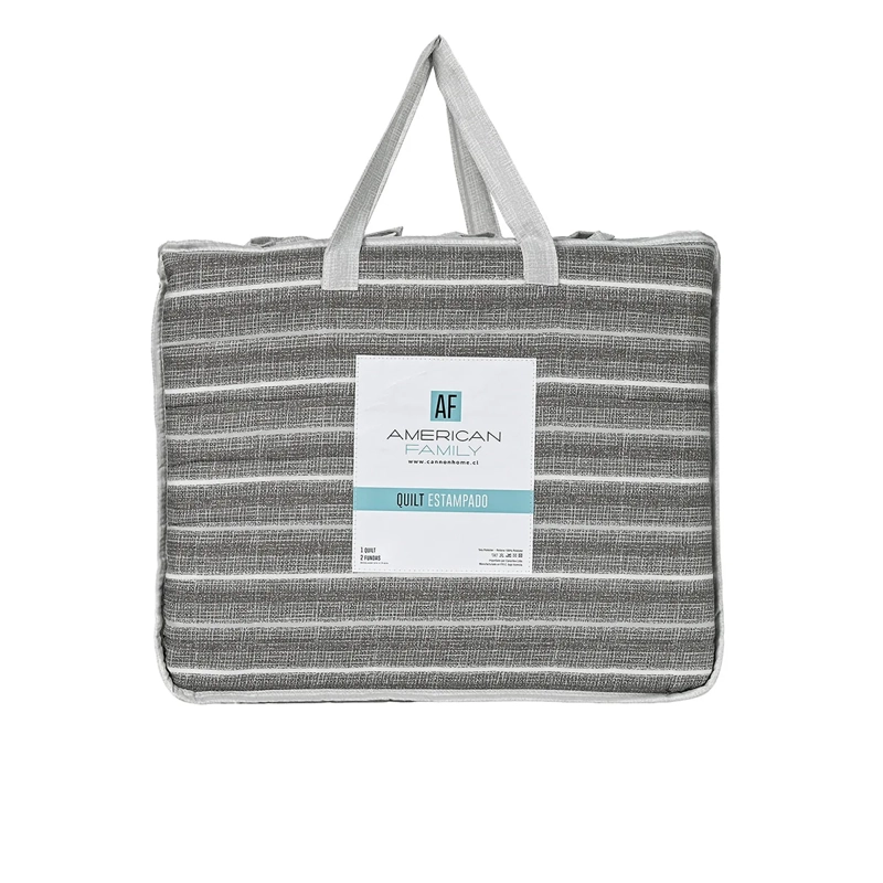 QUILT AMERICAN FAMILY TUISTER 1.5 PLAZAS GRIS  - 5