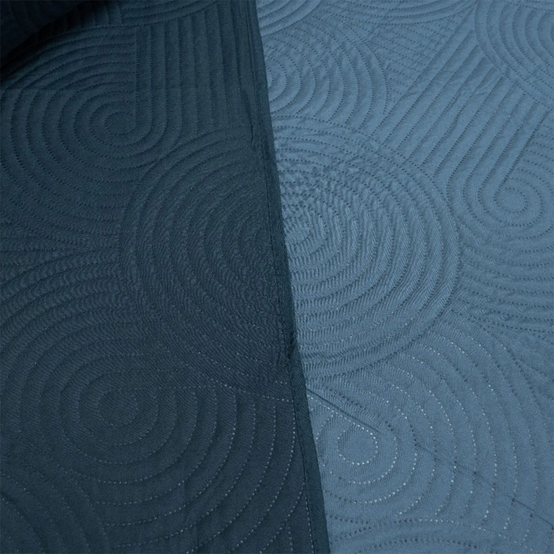QUILT DORAL LUMINA BICOLOR 1.5 PLAZAS AZUL - 5