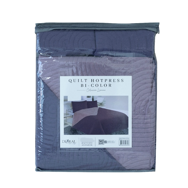QUILT DORAL BICOLOR LUMINA 1.5 PLAZAS LILA - 6