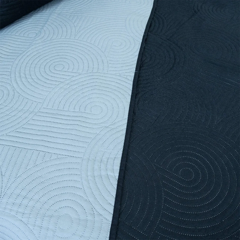 QUILT DORAL BICOLOR LUMINA 1.5 PLAZAS NEGRO/GRIS - 5