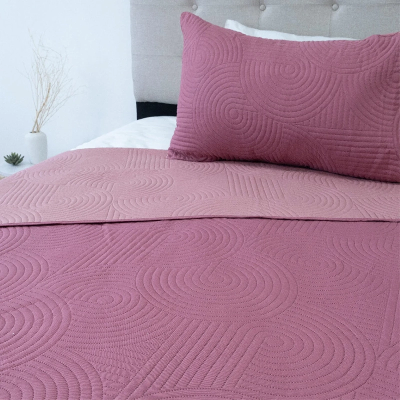 QUILT DORAL BICOLOR LUMINA 1.5 PLAZAS ROJO - 3