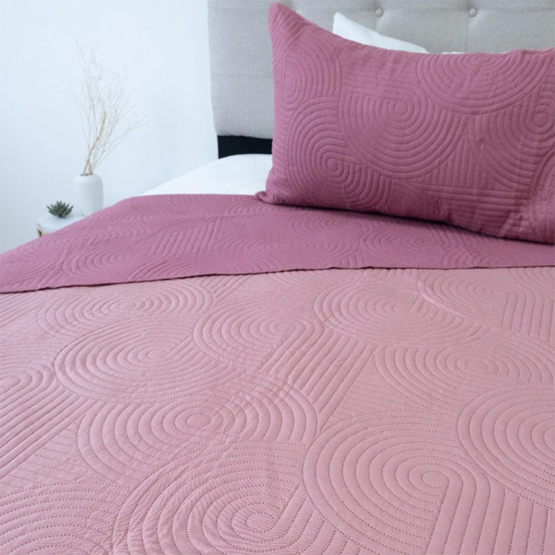 QUILT DORAL BICOLOR LUMINA 1.5 PLAZAS ROJO - 4