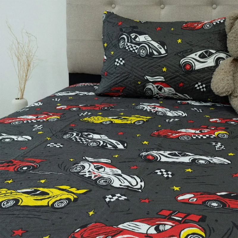 QUILT DORAL INFANTIL LUMINA 1.5 PLAZAS CARRERAS - 2