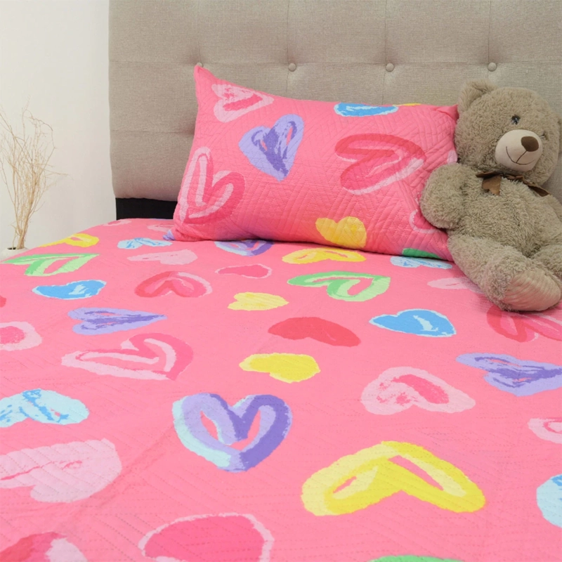 QUILT DORAL INFANTIL LUMINA 1.5 PLAZAS CORAZONES - 2