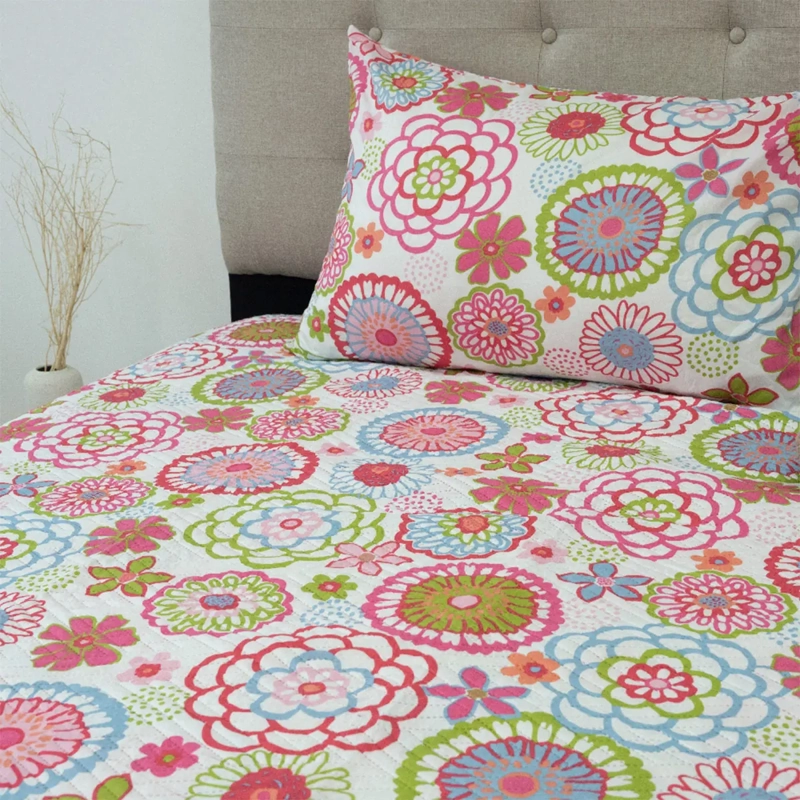 QUILT DORAL INFANTIL LUMINA 1.5 PLAZAS FLORES - 2