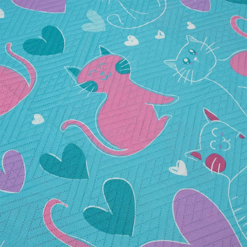 QUILT DORAL INFANTIL LUMINA 1.5 PLAZAS GATOS - 3