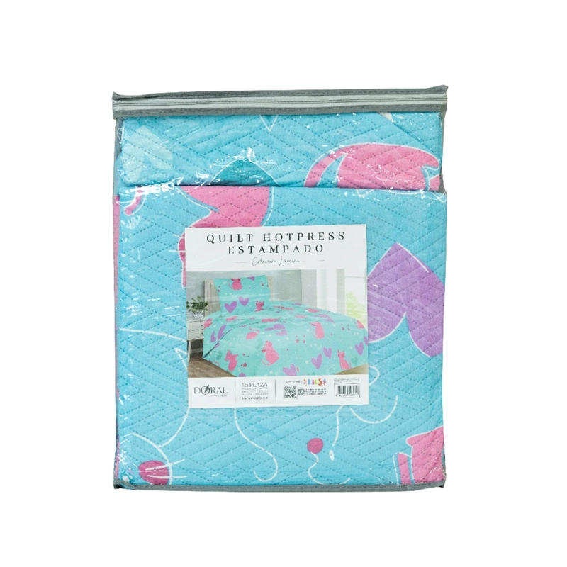 QUILT DORAL INFANTIL LUMINA 1.5 PLAZAS GATOS - 4