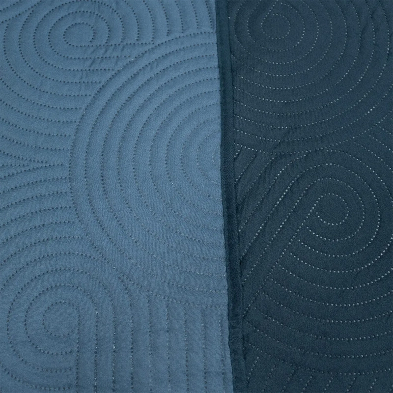 QUILT DORAL LUMINA BICOLOR 2 PLAZAS AZUL - 5