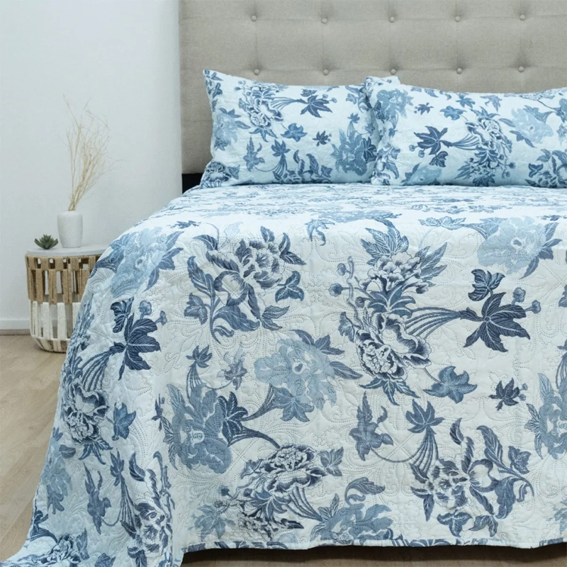 QUILT DORAL ESTAMPADO LUMINA 2 PLAZAS FLORAL  - 1