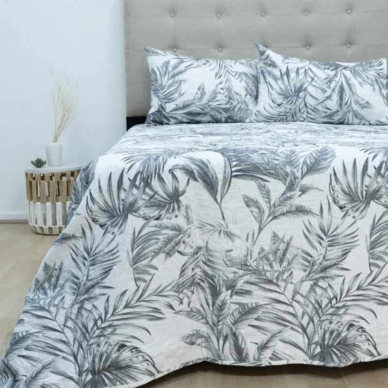 QUILT DORAL ESTAMPADO LUMINA KING BOTÁNICO  - 1