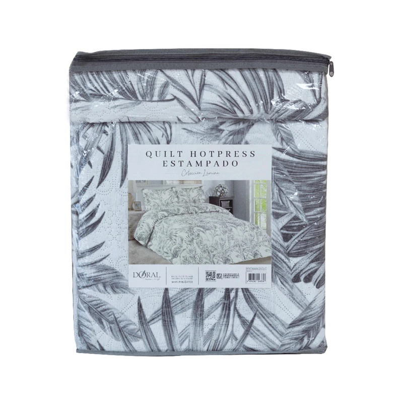 QUILT DORAL ESTAMPADO LUMINA KING BOTÁNICO  - 4