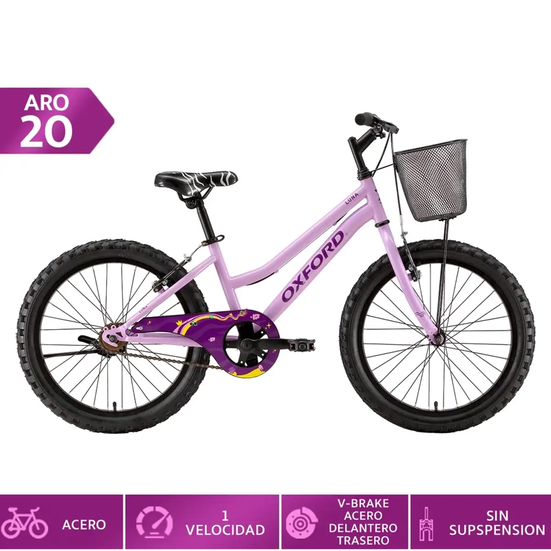 BICICLETA OXFORD LUNA ARO 20 LILA