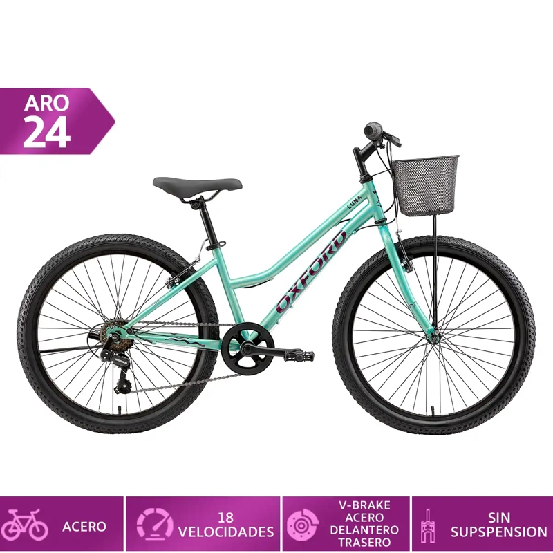 BICICLETA OXFORD LUNA ARO 24 VERDE