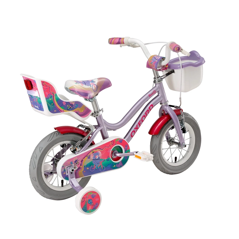 BICICLETA INFANTIL OXFORD BEAUTY ARO 12 1V LILA - 4