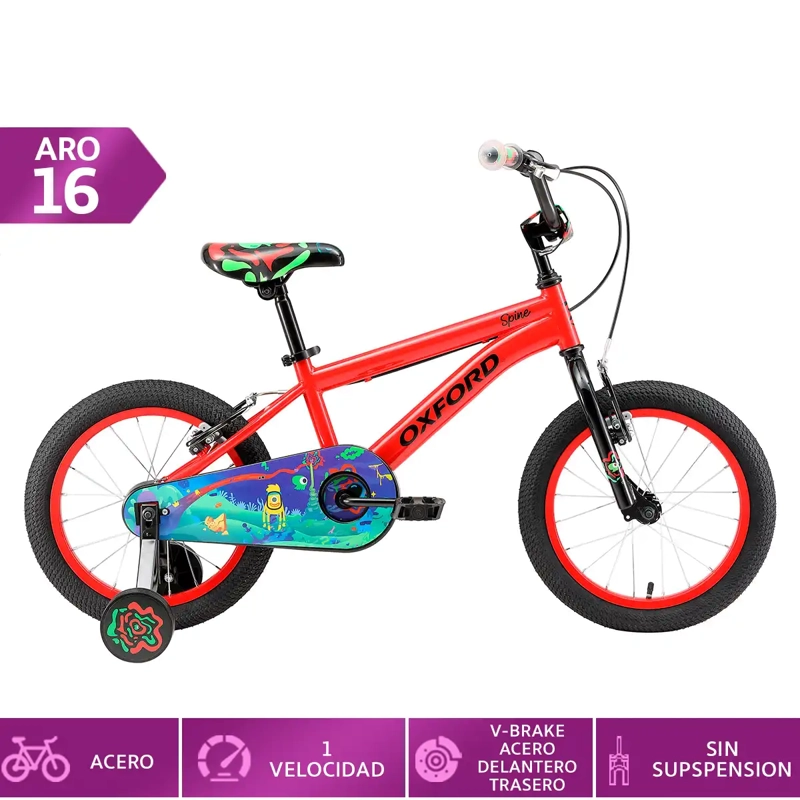 BICICLETA OXFORD SPINE ARO 16 ROJO