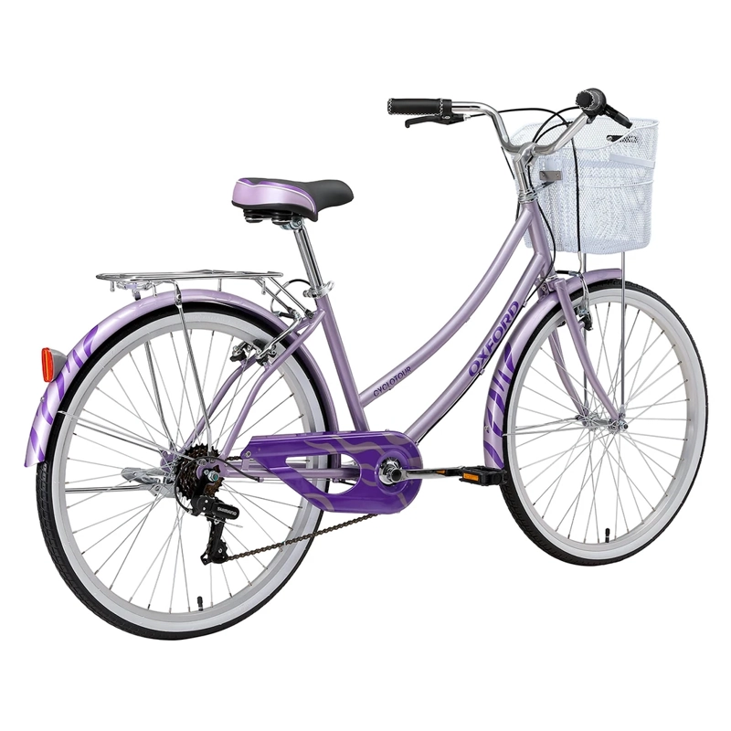 BICICLETA OXFORD CYCLOTOUR ARO 26 6V M LILA Lila, foto 4