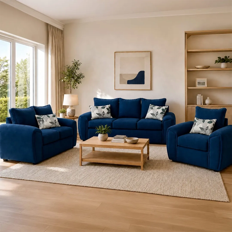 JUEGO DE LIVING ELEGANT DETAIL HOUSTON TELA 3-2-1
