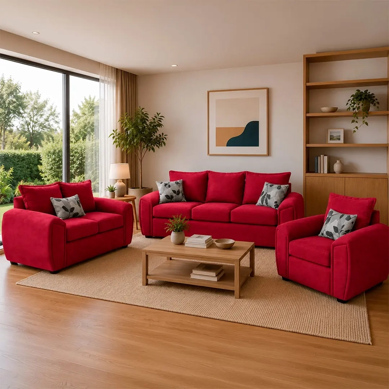 JUEGO DE LIVING ELEGANT DETAIL HOUSTON TELA 3-2-1 - 1