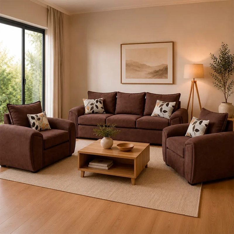 JUEGO DE LIVING ELEGANT DETAIL HOUSTON TELA 3-1-1 - 1