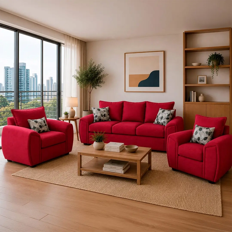 JUEGO DE LIVING ELEGANT DETAIL HOUSTON TELA 3-1-1
