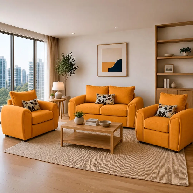 JUEGO DE LIVING ELEGANT DETAIL HOUSTON TELA 2-1-1