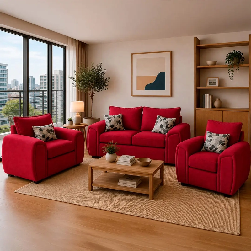 JUEGO DE LIVING ELEGANT DETAIL HOUSTON TELA 2-1-1 - 1