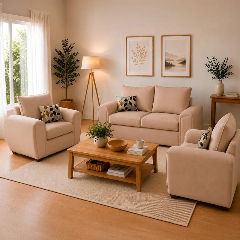 JUEGO DE LIVING ELEGANT DETAIL HOUSTON TELA 2-1-1 - 1