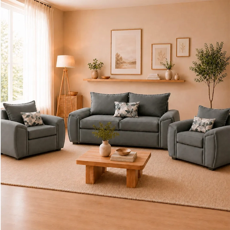JUEGO DE LIVING ELEGANT DETAIL HOUSTON TELA 2-1-1