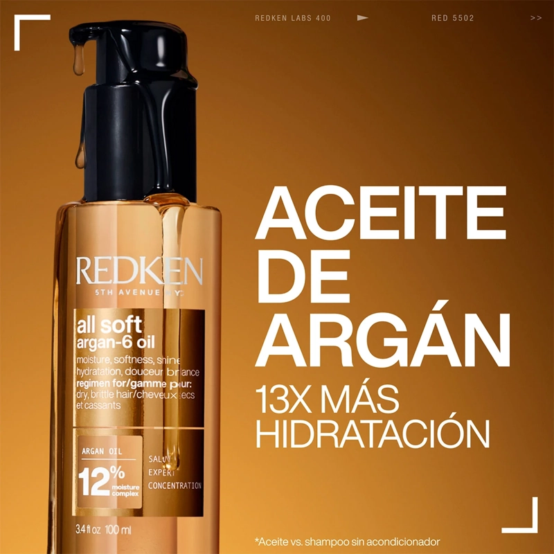 ACEITE HIDRATACIÓN REDKEN ARGAN 6 ALL-SOFT 50ML - 2